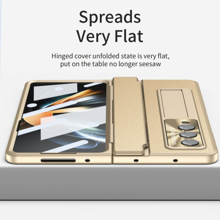 For Samsung Galaxy Z Fold3 5G Integrated Full Coverage Phone Case with Hinge(Gold) by buy2fix