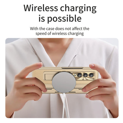 For Samsung Galaxy Z Fold3 5G Integrated Full Coverage Phone Case with Hinge(Gold) by buy2fix