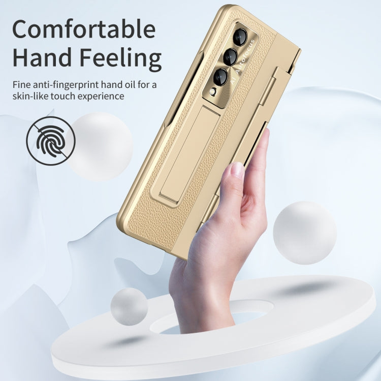 For Samsung Galaxy Z Fold3 5G Integrated Full Coverage Phone Case with Hinge(Gold) by buy2fix
