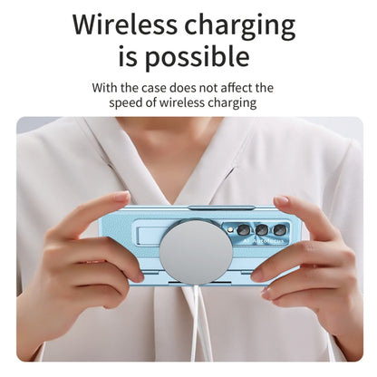 For Samsung Galaxy Z Fold3 5G Integrated Full Coverage Phone Case with Hinge(Blue) by buy2fix