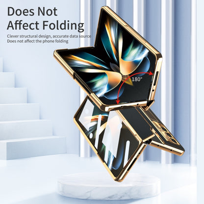 For Samsung Galaxy Z Fold3 5G Integrated Full Coverage Phone Case with Hinge(Gold+Black) by buy2fix