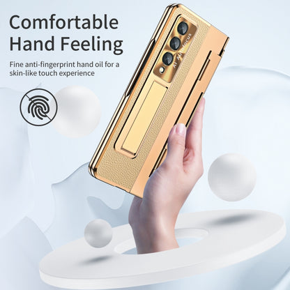 For Samsung Galaxy Z Fold3 5G Integrated Full Coverage Phone Case with Hinge(Gold+Gold) by buy2fix