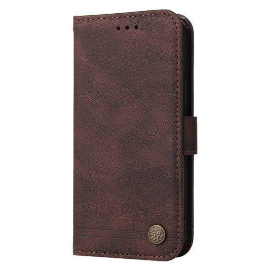 For Huawei nova 10 SE Skin Feel Life Tree Metal Button Leather Phone Case(Brown) - Huawei Cases by buy2fix | Online Shopping UK | buy2fix