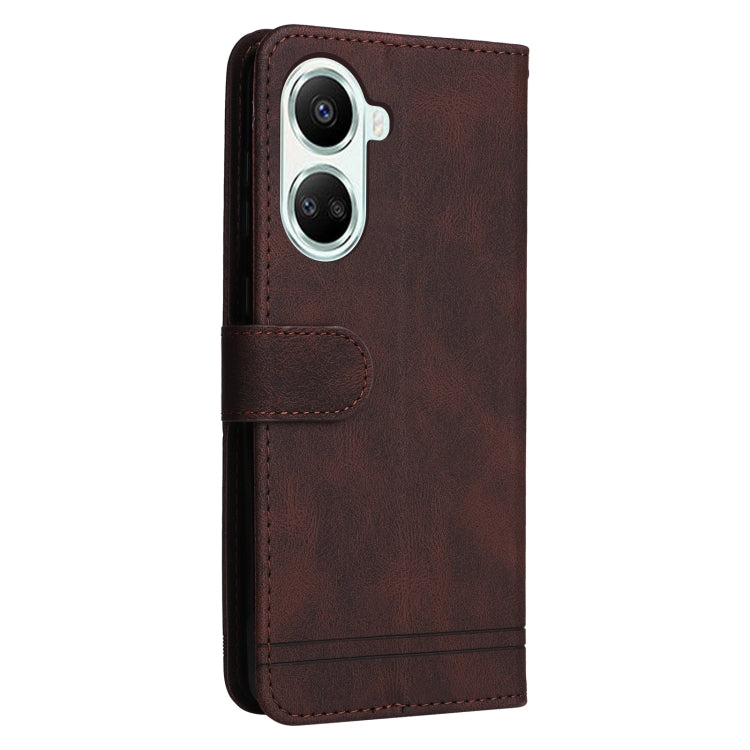 For Huawei nova 10 SE Skin Feel Life Tree Metal Button Leather Phone Case(Brown) - Huawei Cases by buy2fix | Online Shopping UK | buy2fix
