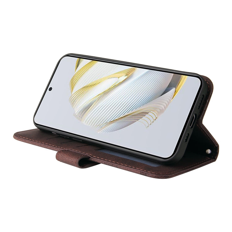 For Huawei nova 10 SE Skin Feel Life Tree Metal Button Leather Phone Case(Brown) - Huawei Cases by buy2fix | Online Shopping UK | buy2fix