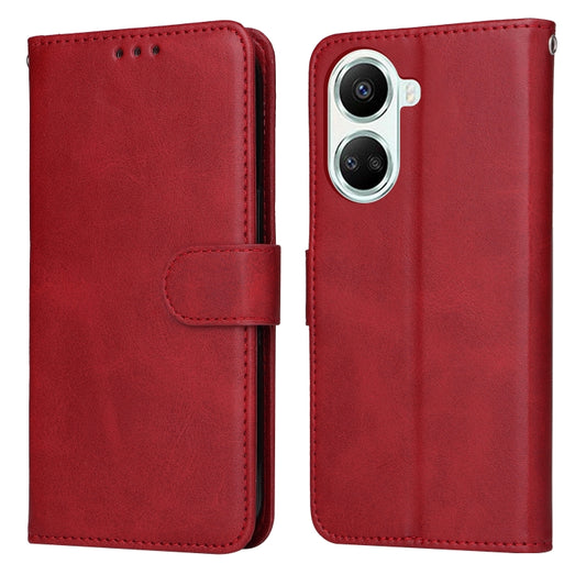 For Huawei nova 10 SE Classic Calf Texture Flip Leather Phone Case(Red) - Huawei Cases by buy2fix | Online Shopping UK | buy2fix