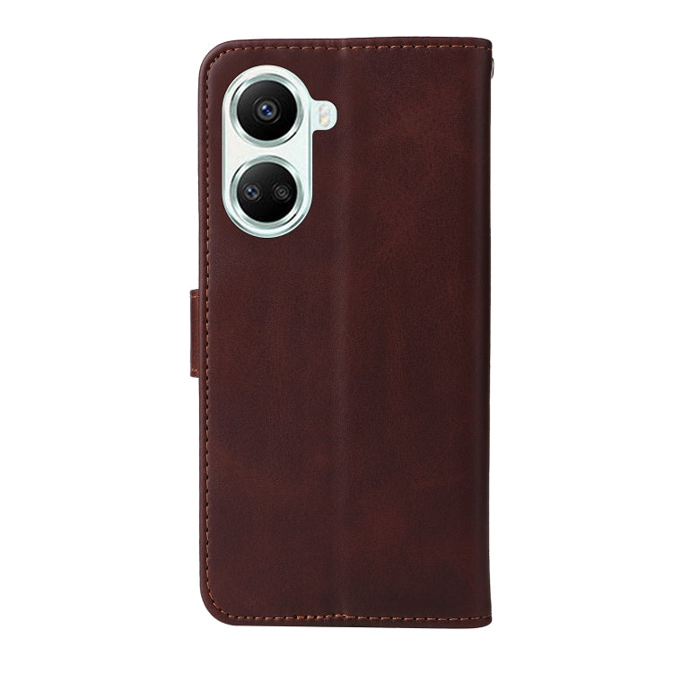 For Huawei nova 10 SE Classic Calf Texture Flip Leather Phone Case(Brown) - Huawei Cases by buy2fix | Online Shopping UK | buy2fix