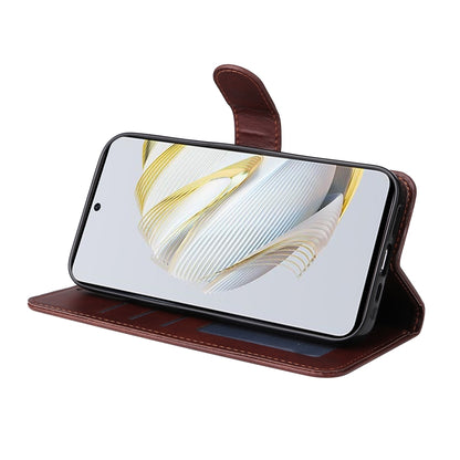 For Huawei nova 10 SE Classic Calf Texture Flip Leather Phone Case(Brown) - Huawei Cases by buy2fix | Online Shopping UK | buy2fix