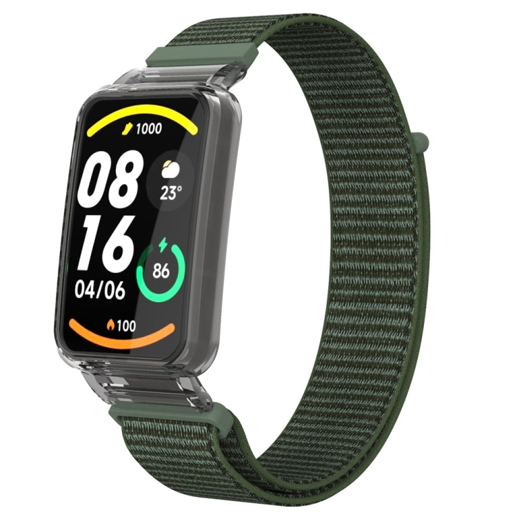 For Xiaomi Mi Band 7 Pro Integrated PC Protective Case + Nylon Loop Watch Band(Army Green) - Watch Bands by buy2fix | Online Shopping UK | buy2fix