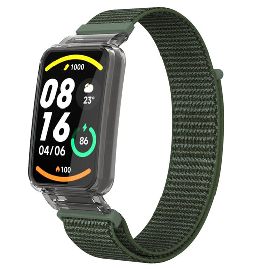 For Xiaomi Mi Band 7 Pro Integrated PC Protective Case + Nylon Loop Watch Band(Army Green) - Watch Bands by buy2fix | Online Shopping UK | buy2fix