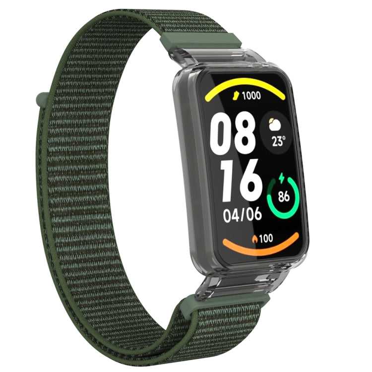 For Xiaomi Mi Band 7 Pro Integrated PC Protective Case + Nylon Loop Watch Band(Army Green) - Watch Bands by buy2fix | Online Shopping UK | buy2fix