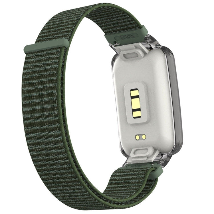 For Xiaomi Mi Band 7 Pro Integrated PC Protective Case + Nylon Loop Watch Band(Army Green) - Watch Bands by buy2fix | Online Shopping UK | buy2fix