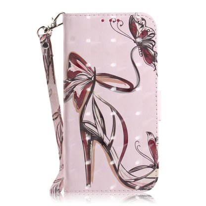 For Huawei nova Y70 Plus 3D Colored Pattern Flip Leather Phone Case(Butterfly High-heeled) - Huawei Cases by buy2fix | Online Shopping UK | buy2fix