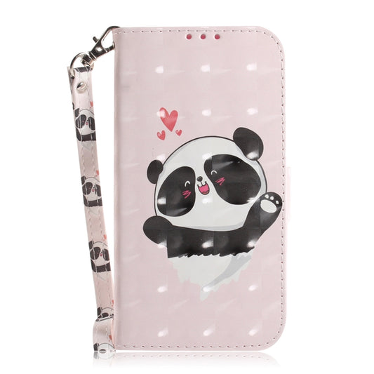 For Huawei nova Y70 Plus 3D Colored Pattern Flip Leather Phone Case(Heart Panda) - Huawei Cases by buy2fix | Online Shopping UK | buy2fix
