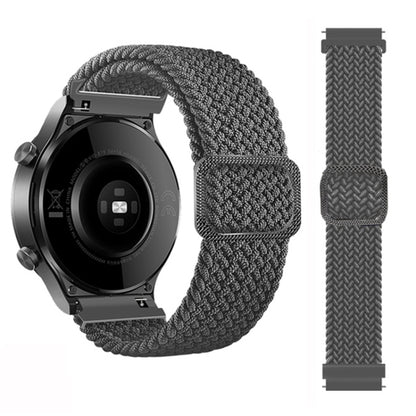 For Garmin Fenix 7 Adjustable Nylon Braided Elasticity Watch Band(Grey) - Watch Bands by buy2fix | Online Shopping UK | buy2fix