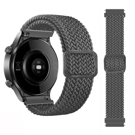 For Garmin Fenix 7 Adjustable Nylon Braided Elasticity Watch Band(Grey) - Watch Bands by buy2fix | Online Shopping UK | buy2fix