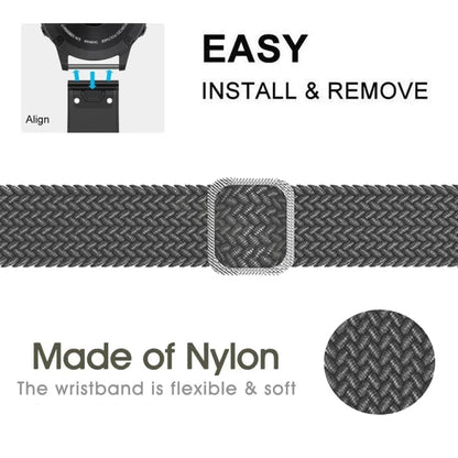 For Garmin Fenix 7 Adjustable Nylon Braided Elasticity Watch Band(Black) - Watch Bands by buy2fix | Online Shopping UK | buy2fix