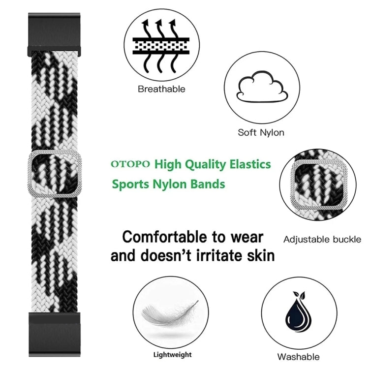 For Garmin Fenix 7 Adjustable Nylon Braided Elasticity Watch Band(Red) - Watch Bands by buy2fix | Online Shopping UK | buy2fix