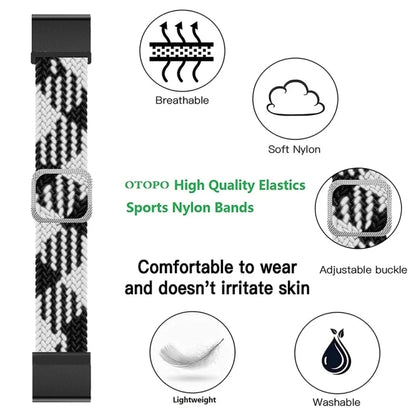 For Garmin Fenix 7 Adjustable Nylon Braided Elasticity Watch Band(Black) - Watch Bands by buy2fix | Online Shopping UK | buy2fix