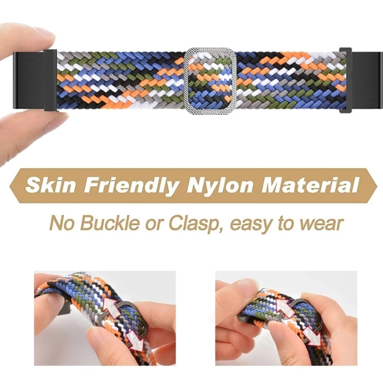For Garmin Fenix 7 Adjustable Nylon Braided Elasticity Watch Band(Black) - Watch Bands by buy2fix | Online Shopping UK | buy2fix