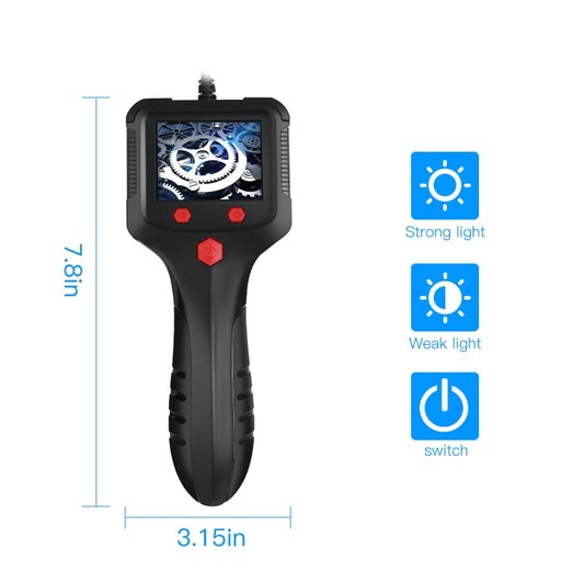 P100 5.5mm 2.4 inch HD Handheld Endoscope Hardlinewith with LCD Screen, Length:2m -  by buy2fix | Online Shopping UK | buy2fix