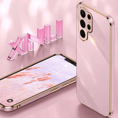 For Samsung Galaxy S22 Ultra 5G XINLI Straight Edge 6D Electroplate TPU Phone Case(Mint Green) - Galaxy S22 Ultra 5G Cases by buy2fix | Online Shopping UK | buy2fix