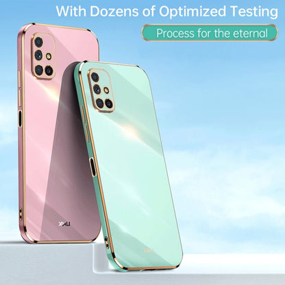 For Samsung Galaxy M51 XINLI Straight Edge 6D Electroplate TPU Phone Case(Black) - Galaxy Phone Cases by buy2fix | Online Shopping UK | buy2fix