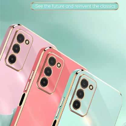 For Samsung Galaxy A03s XINLI Straight Edge 6D Electroplate TPU Phone Case(Pink) by buy2fix