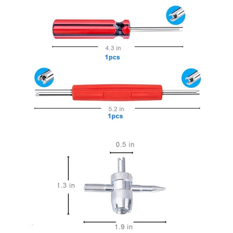 6 in 1 Tire Valve Core Removal and Installation Tool - Hand Tool Sets by buy2fix | Online Shopping UK | buy2fix