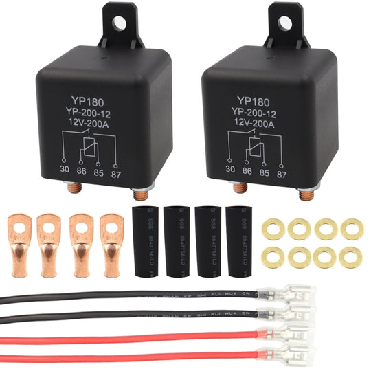 Commutateur de relais de démarreur de voiture à 4 broches 12V 200A