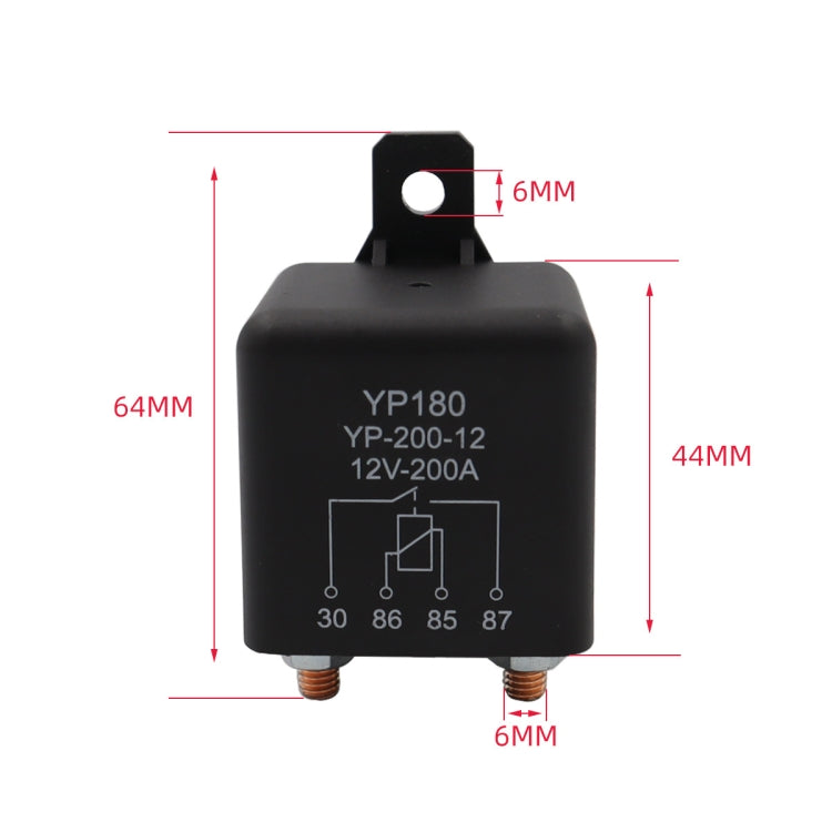 Car 4 Pin 12V 200A Starter Relay Switch - Relays by buy2fix | Online Shopping UK | buy2fix