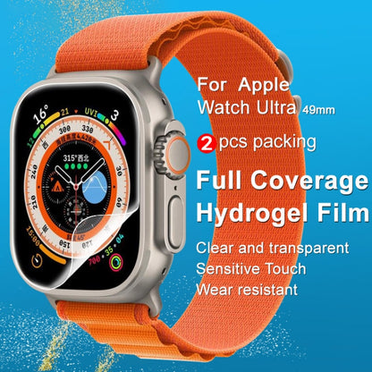 For Apple Watch Ultra 49mm 2pcs imak Curved Full Screen Hydrogel Film Front Protector - Screen Protector by imak | Online Shopping UK | buy2fix