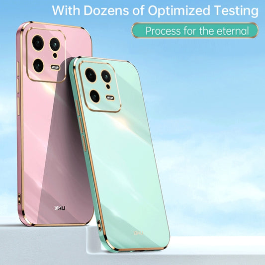 For Xiaomi 13 XINLI Straight Edge 6D Electroplate TPU Phone Case(Pink) - Xiaomi Cases by buy2fix | Online Shopping UK | buy2fix