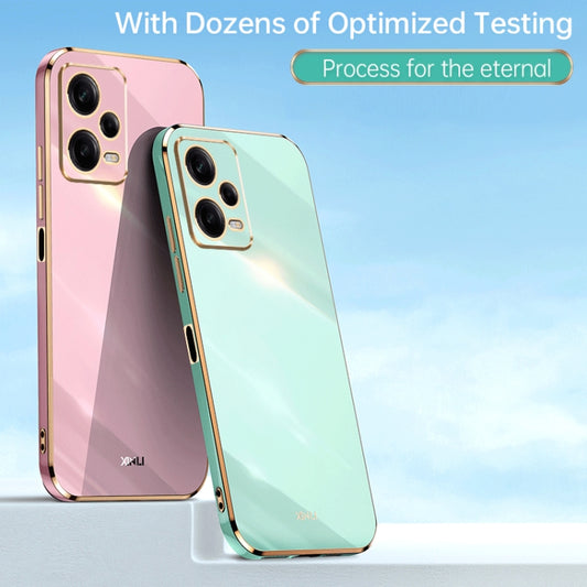 For Xiaomi Redmi Note 12 Pro 5G China XINLI Straight Edge 6D Electroplate TPU Phone Case(Cherry Purple) - Xiaomi Cases by buy2fix | Online Shopping UK | buy2fix
