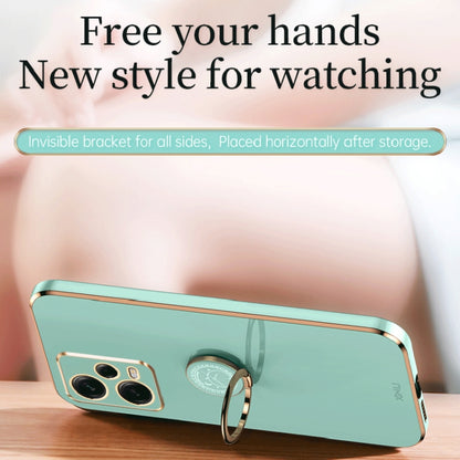 For Xiaomi Redmi Note 12 Pro 5G China XINLI Straight Edge 6D Electroplate TPU Phone Case with Ring Holder(Celestial Blue) by buy2fix