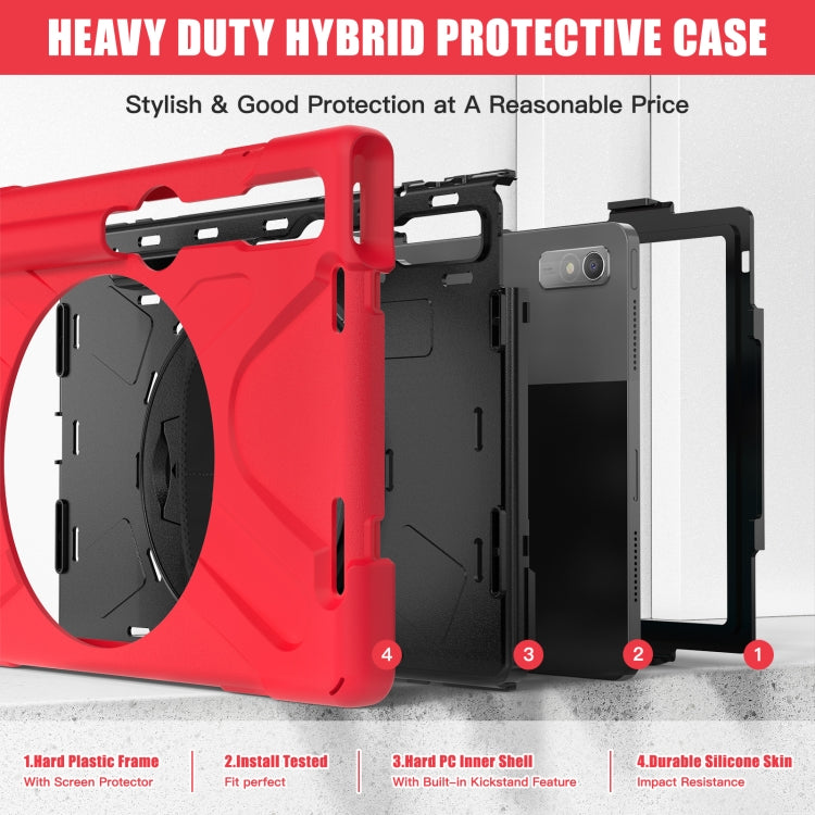 For Lenovo Tab P11 Pro Gen 2 Silicone + PC Protective Tablet Case(Red) - Lenovo by buy2fix | Online Shopping UK | buy2fix