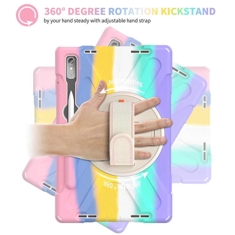 For Lenovo Tab P11 Pro Gen 2 Silicone + PC Protective Tablet Case(Colorful Pink) - Lenovo by buy2fix | Online Shopping UK | buy2fix