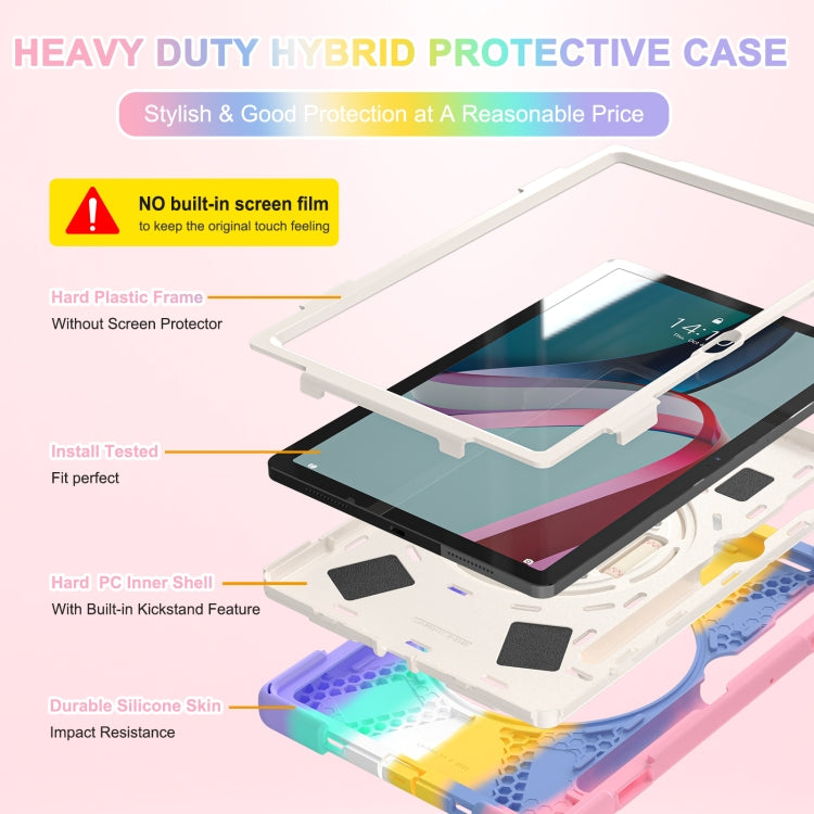 For Lenovo Tab P11 Pro Gen 2 Silicone + PC Protective Tablet Case(Colorful Pink) - Lenovo by buy2fix | Online Shopping UK | buy2fix