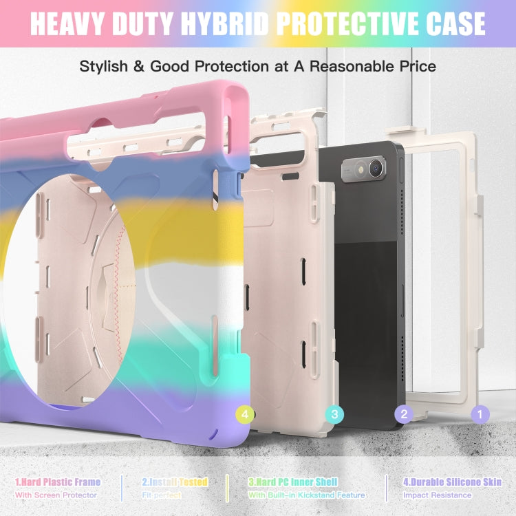 For Lenovo Tab P11 Pro Gen 2 Silicone + PC Protective Tablet Case(Colorful Pink) - Lenovo by buy2fix | Online Shopping UK | buy2fix