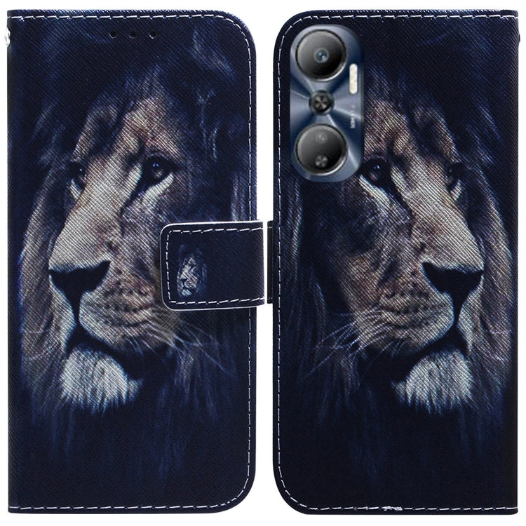 For Infinix Hot 20 Coloured Drawing Flip Leather Phone Case(Lion) - Infinix Cases by buy2fix | Online Shopping UK | buy2fix