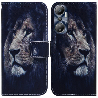 For Infinix Hot 20 Coloured Drawing Flip Leather Phone Case(Lion) - Infinix Cases by buy2fix | Online Shopping UK | buy2fix