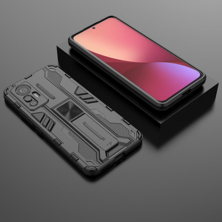 For Xiaomi 12 Lite 5G Supersonic PC + TPU Shock-proof Protective Phone Case(Black) - Xiaomi Cases by buy2fix | Online Shopping UK | buy2fix