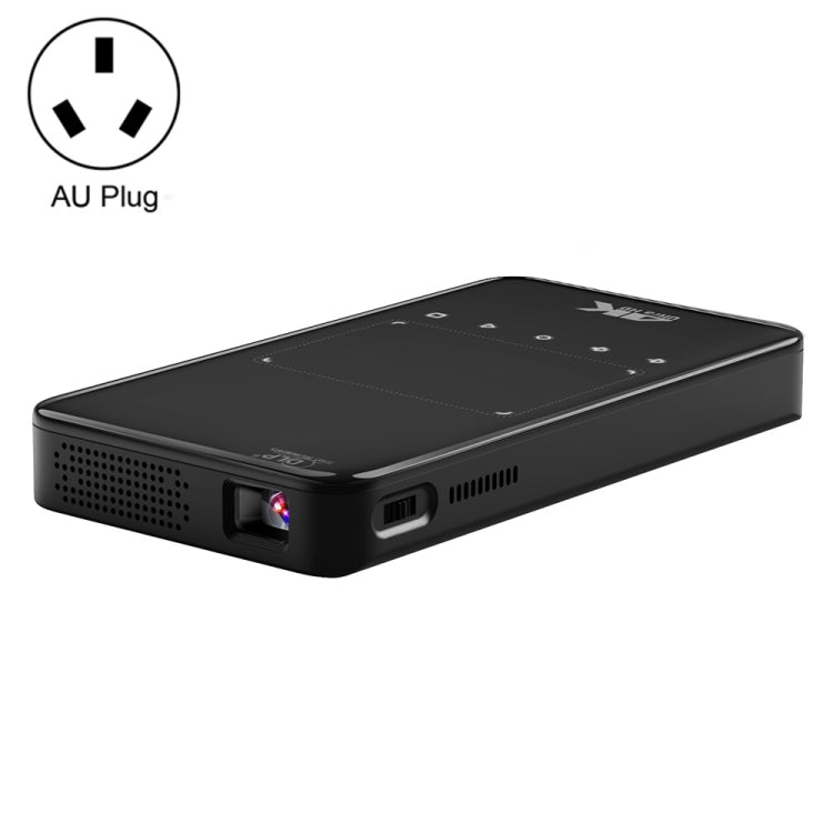 S90 DLP Android 9.0 1GB+8GB 4K Mini WiFi Smart Projector, Power Plug:AU Plug(Black) - Mini Projector by buy2fix | Online Shopping UK | buy2fix