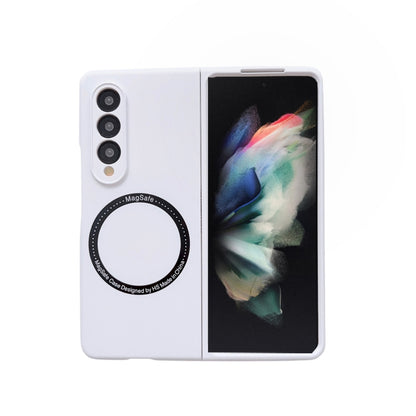 For Samsung Galaxy Z Fold3 5G Skin Feel MagSafe Magnetic Phone Case(White) by buy2fix
