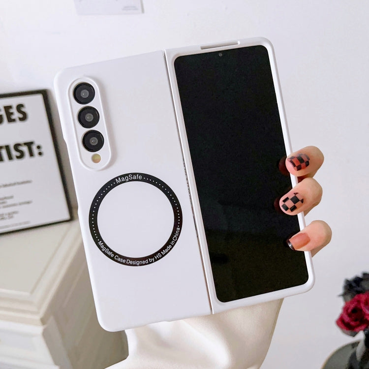 For Samsung Galaxy Z Fold3 5G Skin Feel MagSafe Magnetic Phone Case(White) by buy2fix