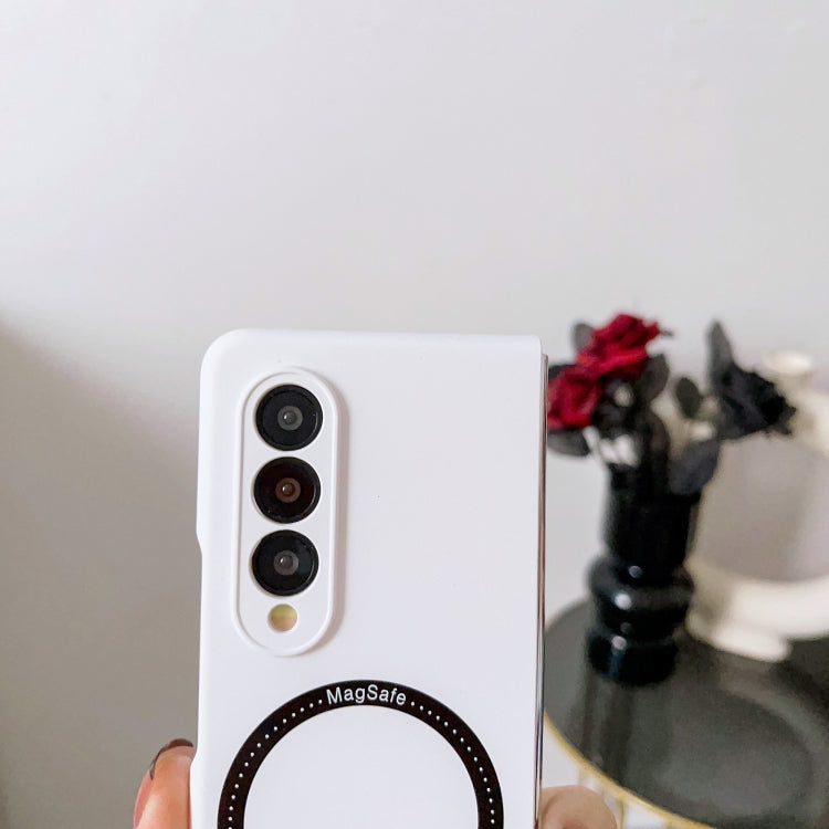For Samsung Galaxy Z Fold3 5G Skin Feel MagSafe Magnetic Phone Case(White) by buy2fix
