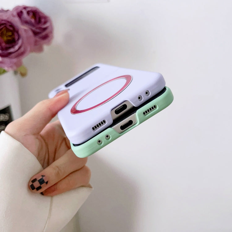 For Samsung Galaxy Z Flip3 5G Skin Feel MagSafe Magnetic Phone Case(White) by buy2fix