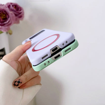For Samsung Galaxy Z Flip3 5G Skin Feel MagSafe Magnetic Phone Case(White) by buy2fix