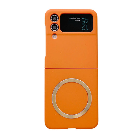 For Samsung Galaxy Z Flip4 Skin Feel MagSafe Magnetic Phone Case(Orange)