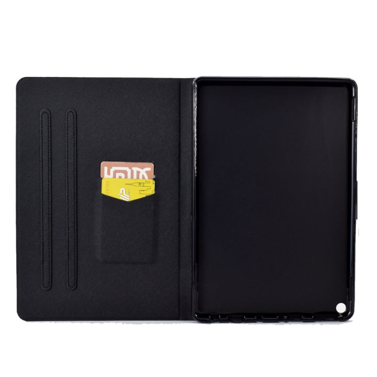 For Amazon Kindle Fire HD 10 2021 Electric Pressed TPU Smart Leather Tablet Case(Blue Butterfly) - Amazon by buy2fix | Online Shopping UK | buy2fix